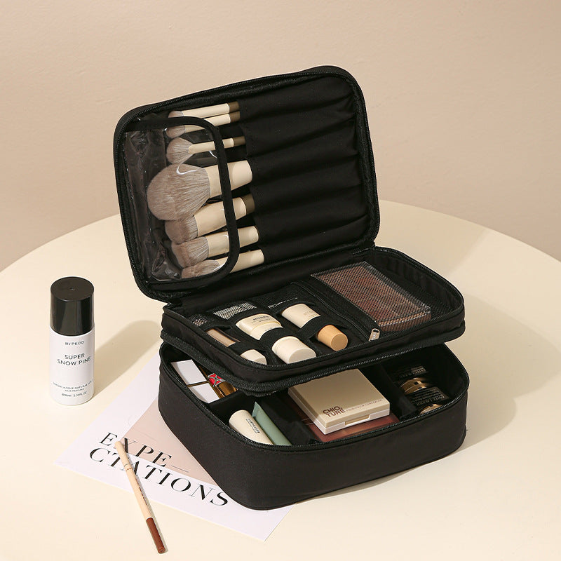 T400 Cosmetic Bag | Portable Oxford Cloth Travel Makeup Organizer with Baffle