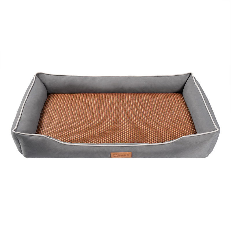 Oxford Cloth Dog Bed – Tear-Resistant, Breathable Square Pet Nest for Dogs & Cats