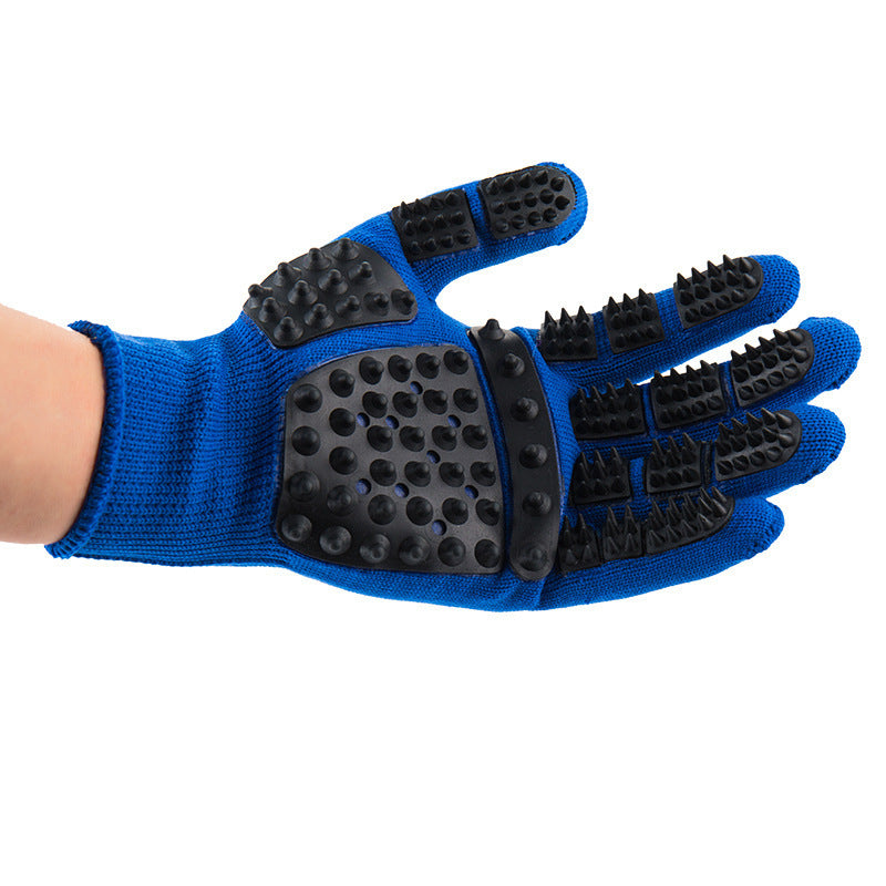 Pet Bath Massage Glove Comb for Dogs & Cats – Silicone Grooming Brush with Hair Removal