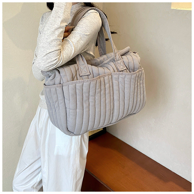 Large Capacity Mommy Bag — Multi-Pocket Travel Shoulder Bag for Mom & Baby