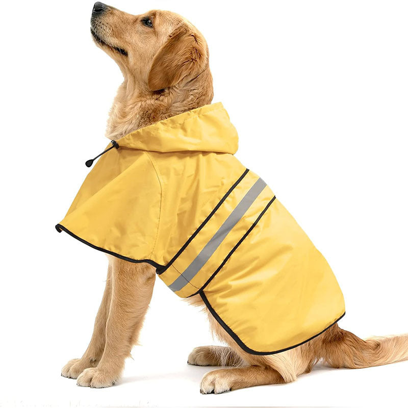 Dog Raincoat with Reflective Strip – Waterproof Jacket for Small to Large Dogs