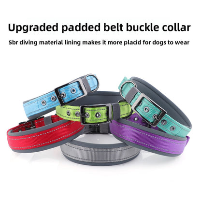 Neoprene Dog Collar – Reflective Comfortable Neck Collar for Small Medium Large Dogs