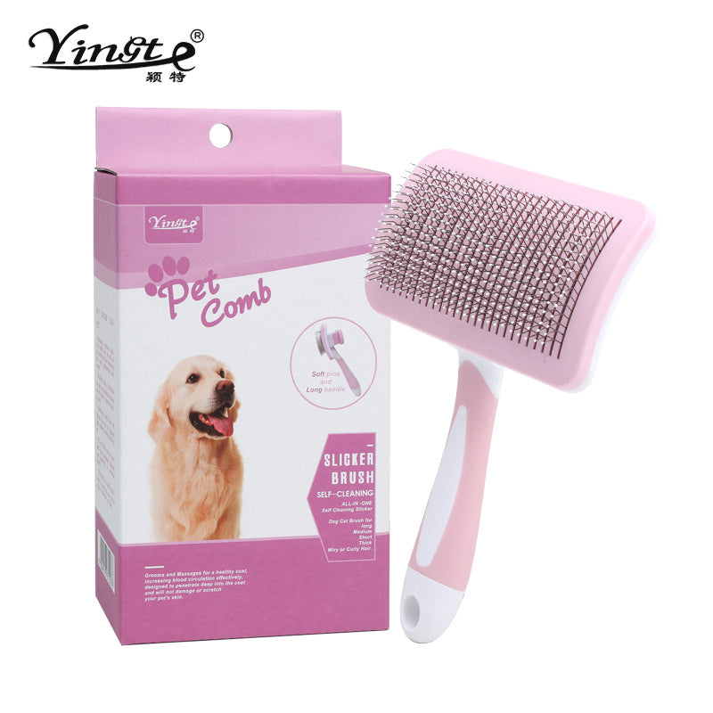 Pet Pin Comb for Dogs & Cats – Detangling Button Brush for Short & Long Hair