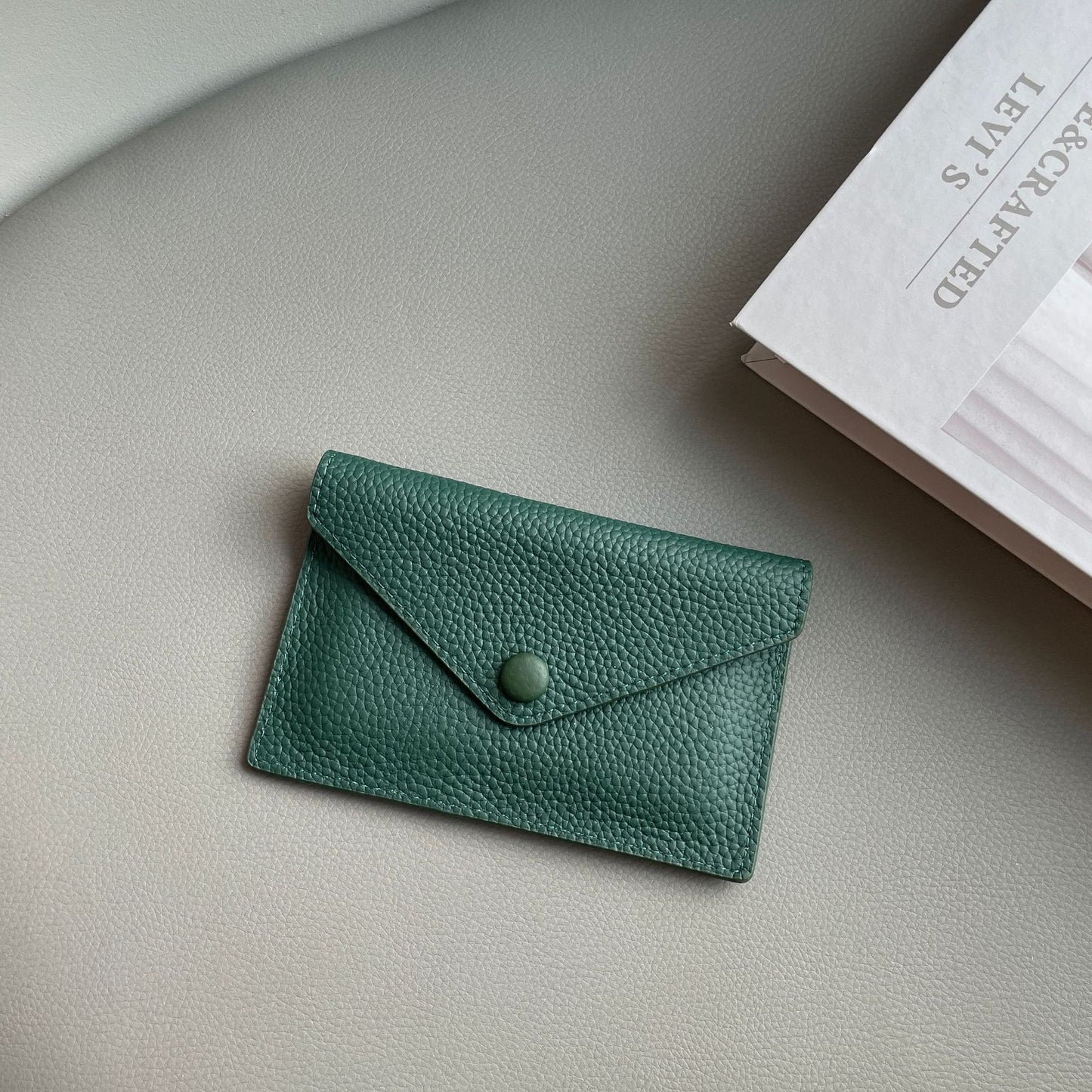 Genuine Leather Mini Card Wallet – Ultra-Thin Slim Coin Purse & ID Card Holder