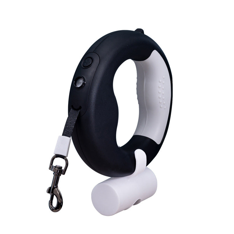 KAWELL LED Donut Dog Leash – Retractable 3M Night Light Leash for Dogs Up to 30kg