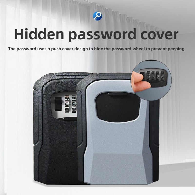 Outdoor Metal Key Lock Box - Aluminum Alloy Password Storage