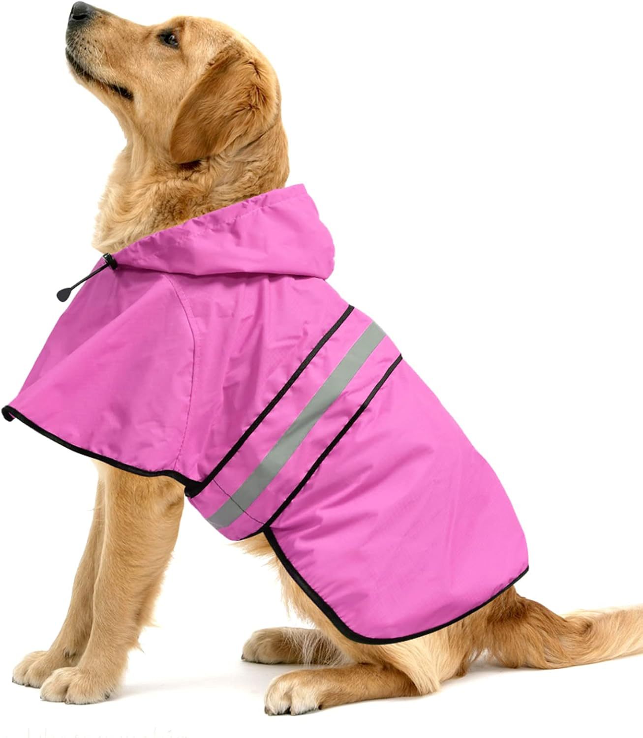 Dog Raincoat with Reflective Strip – Waterproof Jacket for Small to Large Dogs