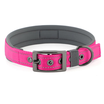 Neoprene Dog Collar – Reflective Comfortable Neck Collar for Small Medium Large Dogs