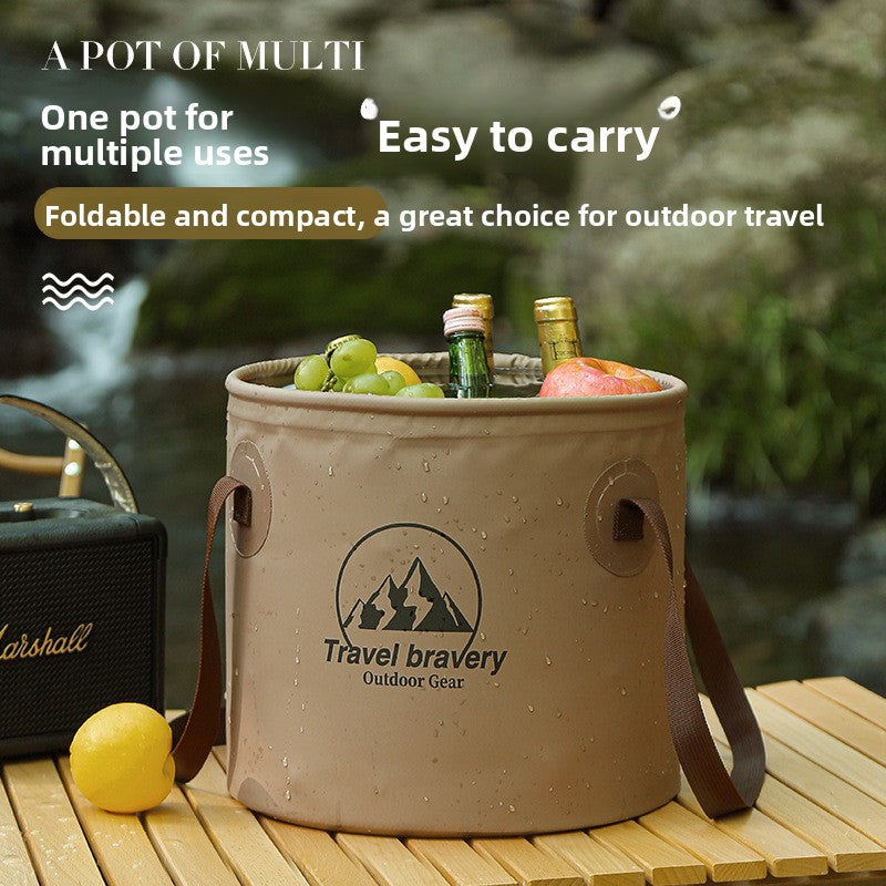 KAWELL 20L Foldable Camping Bucket – 3-Pack, Portable Fishing & Outdoor Car Storage Bucket