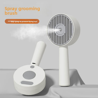 Electric Pet Spray Comb – Anti-Static Floating Hair Grooming Brush for Cats & Dogs