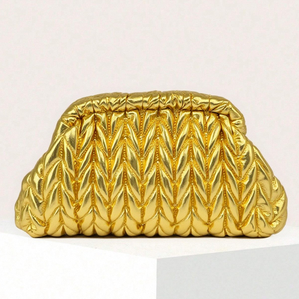 Gold Luxury Evening Clutch Bag for Women — Elegant Dinner Party Handbag
