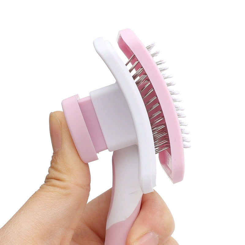 Pet Pin Comb for Dogs & Cats – Detangling Button Brush for Short & Long Hair