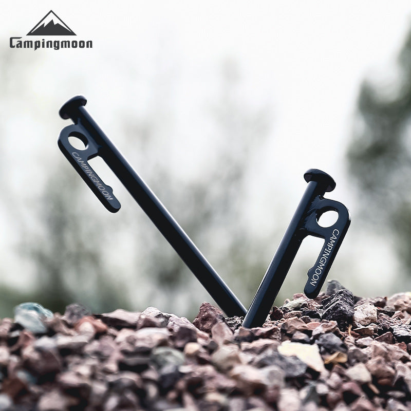 Heavy Duty Tent Stakes with Anti-Rust Coating | T-Series Camping Nails for Ground Anchoring (15–40cm)