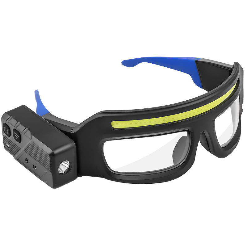 SY5865 Glasses-Style LED Headlight – 5-Mode XTE+COB, Motion Sensor, IPX4, USB-C Rechargeable