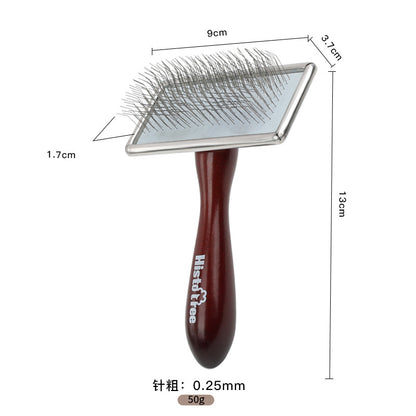 Pet Solid Wood Grooming Comb – Needle, Double-Sided & Rake Comb for Dogs & Cats