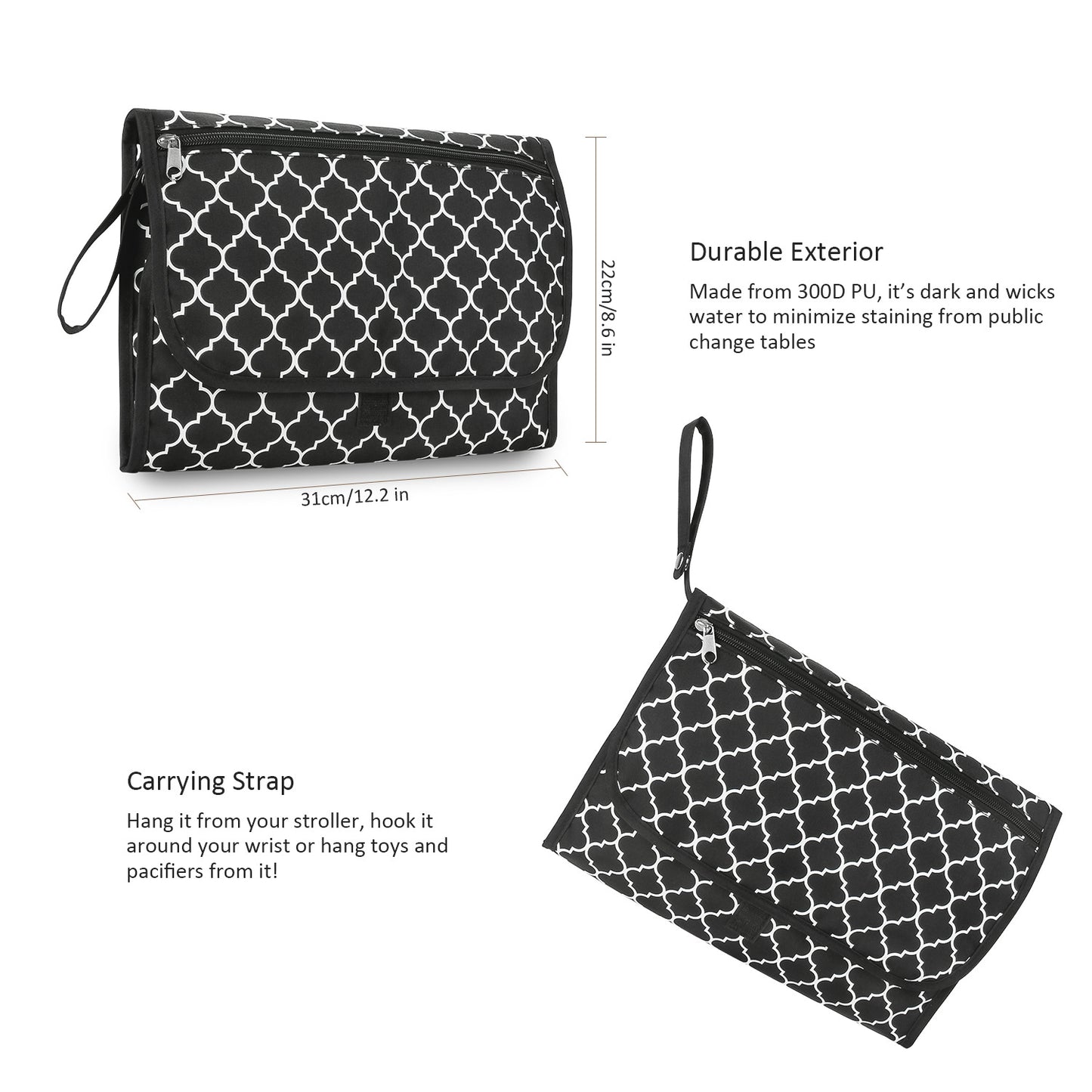 Portable Baby Diaper Changing Mat – Waterproof Travel Pad with Wipe Bag | Mommy Bag