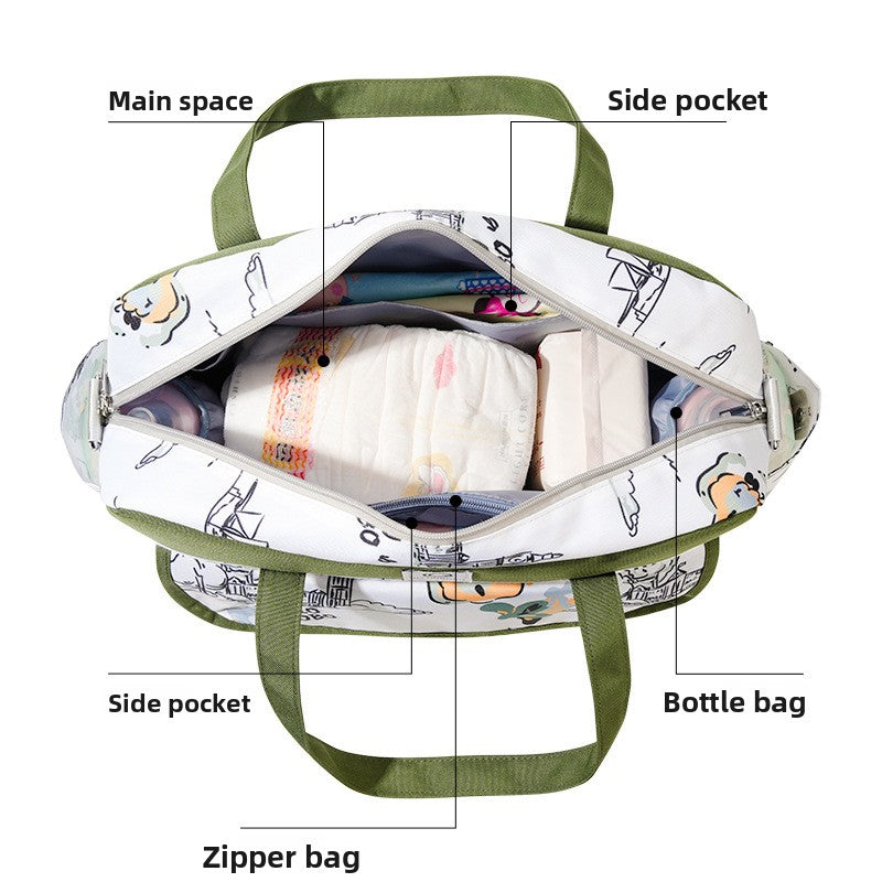 Multifunctional Mommy Bag – Insulated Bottle & Milk Powder Bag with Stroller Strap | 7 Designs