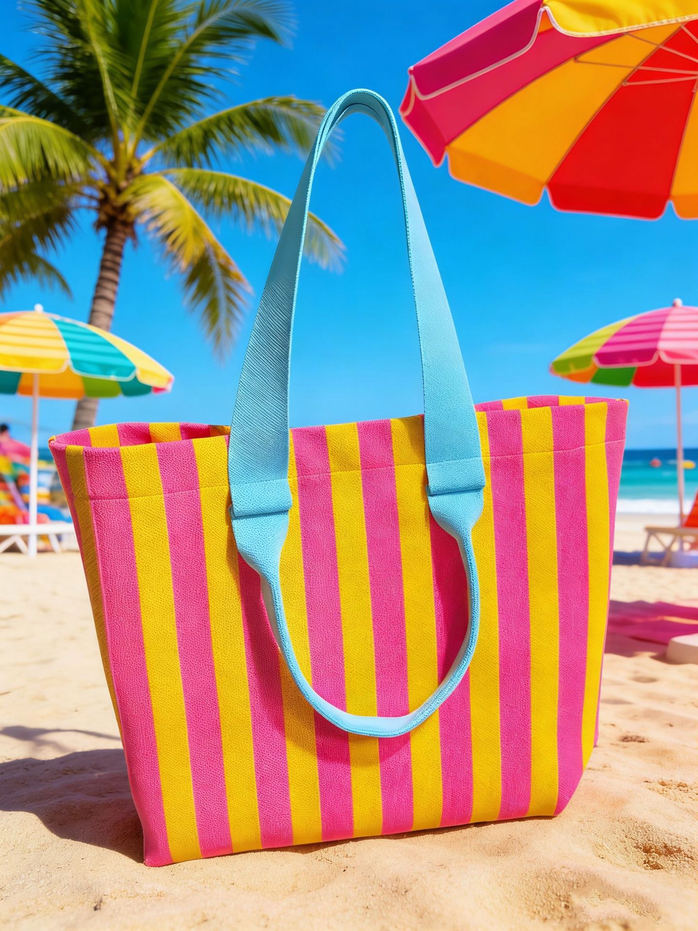 Handwoven Tote Bag | Knitted Beach Bag | Boho Shoulder Bag – 8 Colors