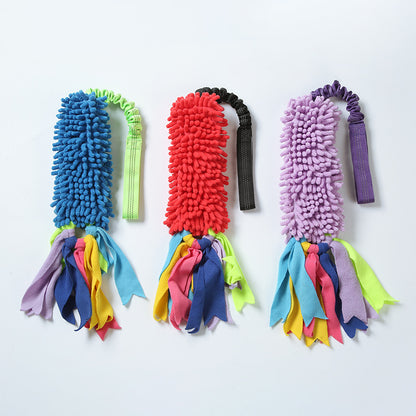 65cm Colorful Plush Squeaky Dog Chew Toy – Bite-Resistant Interactive Boredom Relief Toy | 4 Colors