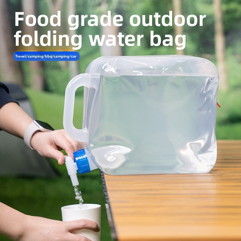 Foldable Water Bucket with Faucet – 5L–20L Portable Camping & Emergency Water Container