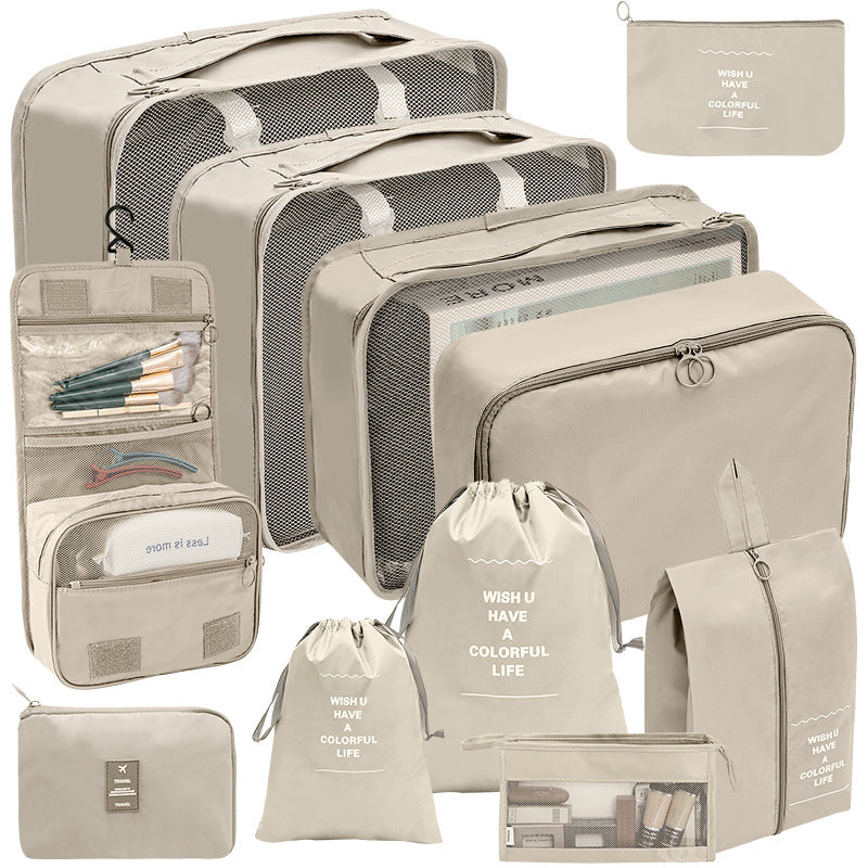 KAWELL Travel Storage Bag Set — 11-Piece Digital & Toiletry Organizer with Cosmetic Pouch, Shoe Bag & Packing Cubes