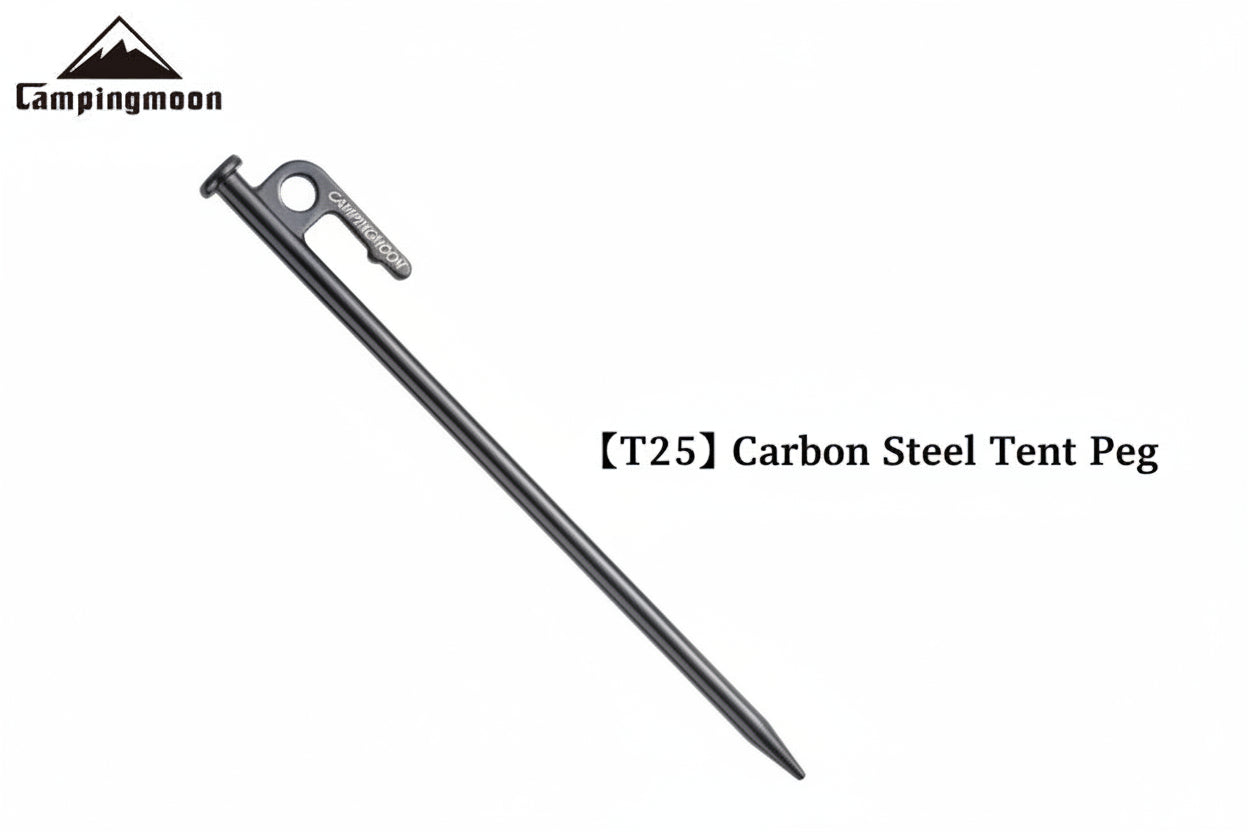 Heavy Duty Tent Stakes with Anti-Rust Coating | T-Series Camping Nails for Ground Anchoring (15–40cm)