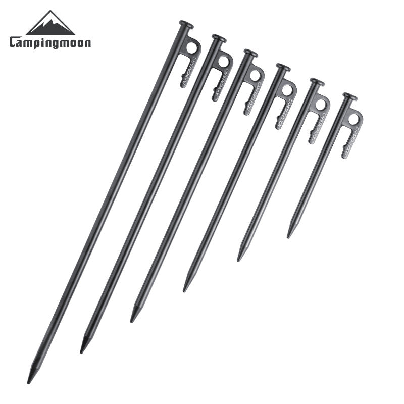 Heavy Duty Tent Stakes with Anti-Rust Coating | T-Series Camping Nails for Ground Anchoring (15–40cm)