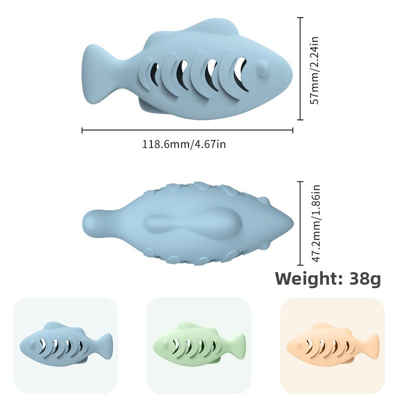 Cat Catnip Toy – Self-Play Grinding Tooth Teaser with Optional Catnip Ball | Blue Green Beige