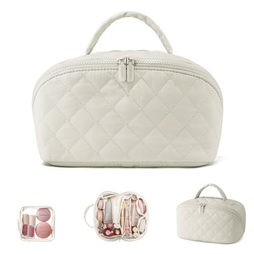 Large Capacity Portable Makeup Bag – Travel Toiletry & Makeup Brush Organizer (Set of 2)