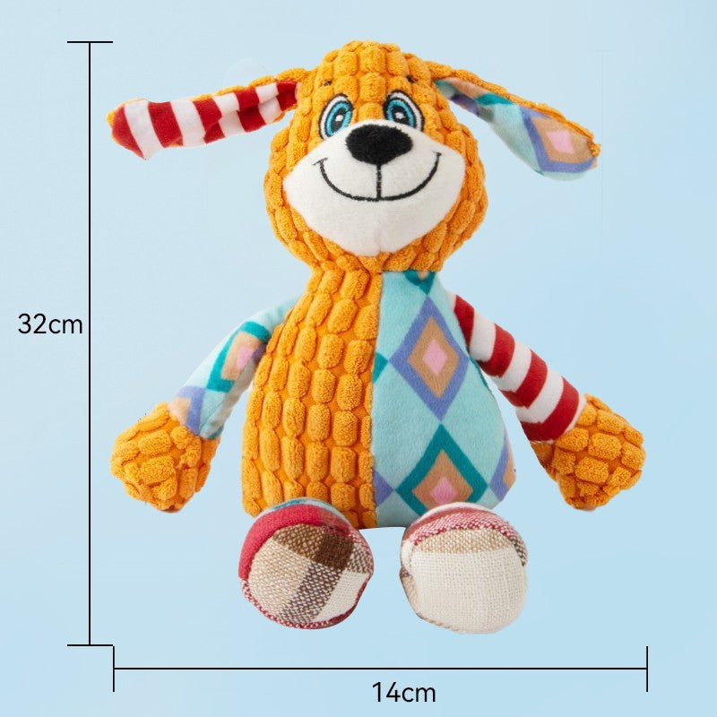 Squeaky Plush Dog Toy | Soothing Companion & Chew Resistant Puppy Toy for Training & Teething