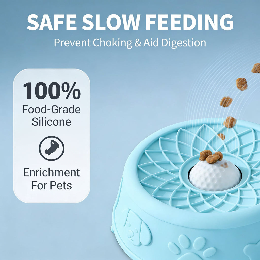Silicone Pet Lick Bowl – Non-Slip Anti-Choke Dog  Feeding Bowl