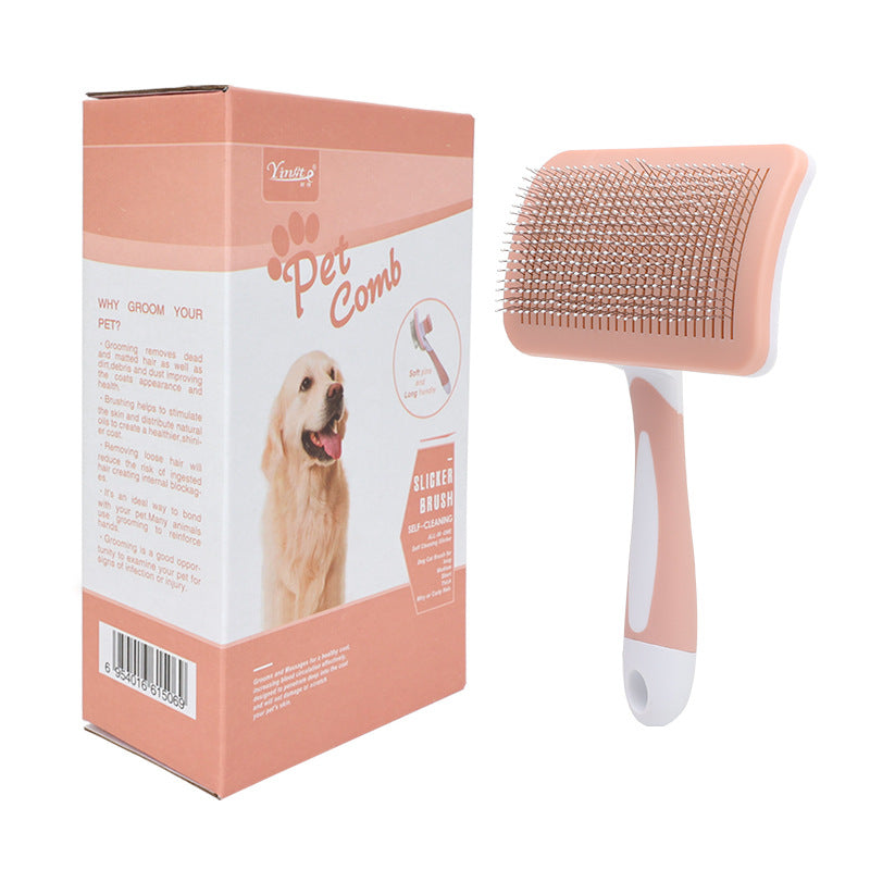 Pet Pin Comb for Dogs & Cats – Detangling Button Brush for Short & Long Hair