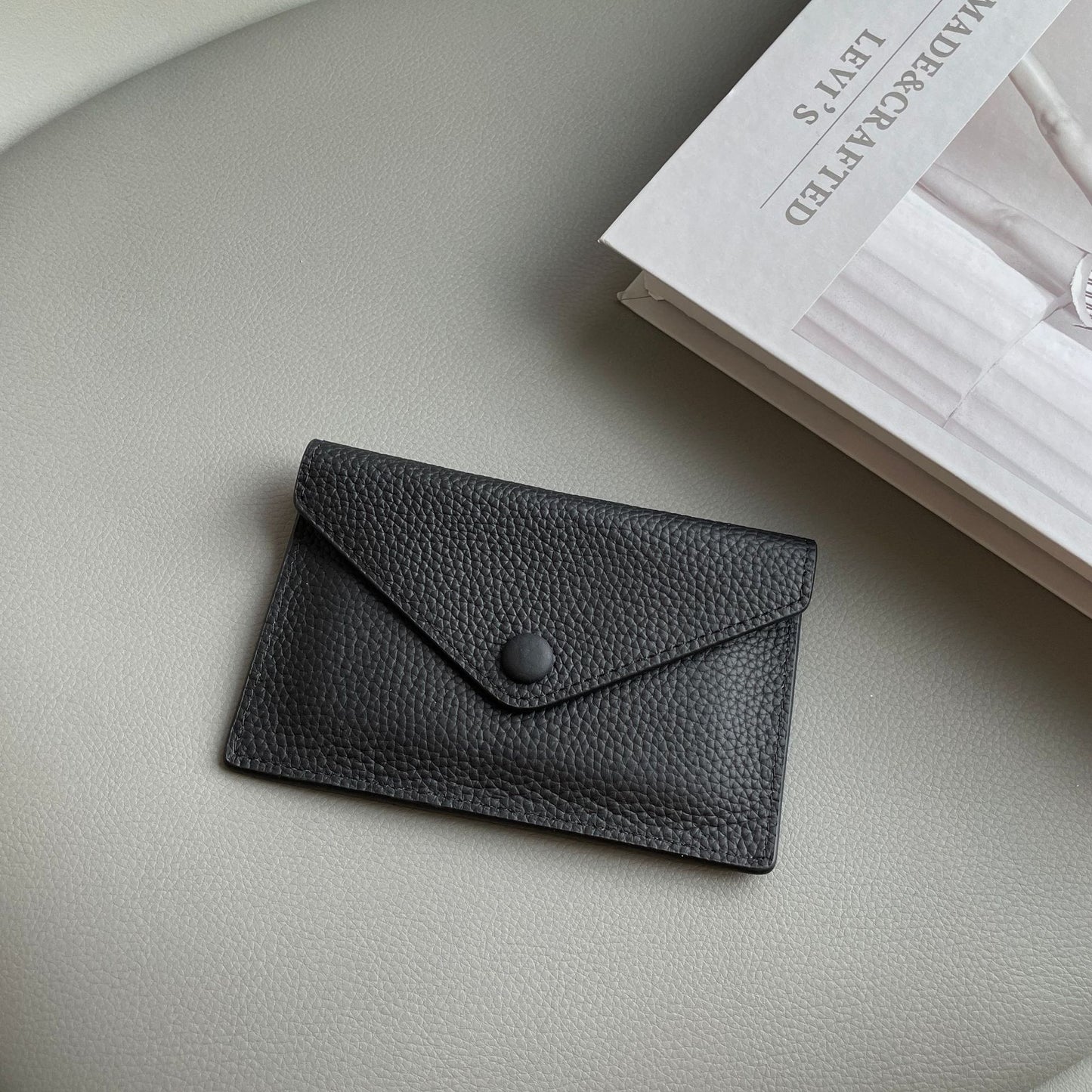 Genuine Leather Mini Card Wallet – Ultra-Thin Slim Coin Purse & ID Card Holder