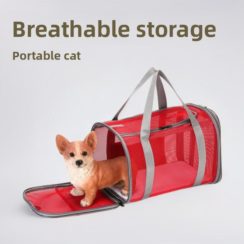 Breathable Foldable Pet Carrier Shoulder Bag – Portable Travel Bag for Cats & Small Dogs | 5 Colors