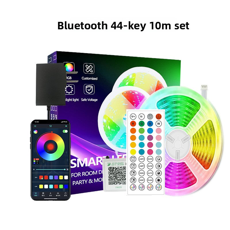 Smart WiFi Bluetooth RGB LED Light Strip - App Controlled Color Changing Lights for Bedroom, Gaming Room, TV Backlight