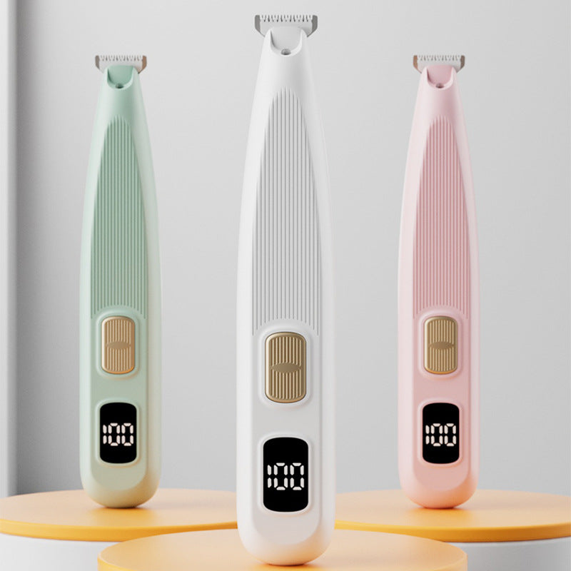 KAWELL Mini Pet Paw Trimmer with LCD Display - Ultra-Quiet Rechargeable Electric Clipper for Cat & Dog Paw Pad Grooming