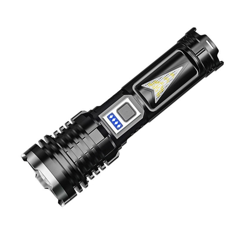 KAWELL High Power White Laser Flashlight – Rechargeable, Zoomable, Digital Display, Outdoor Searchlight