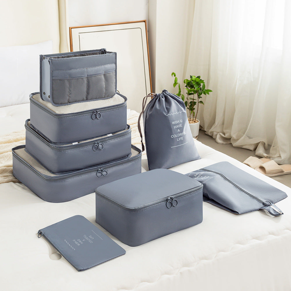 KAWELL Travel Storage Bag Set — 11-Piece Digital & Toiletry Organizer with Cosmetic Pouch, Shoe Bag & Packing Cubes