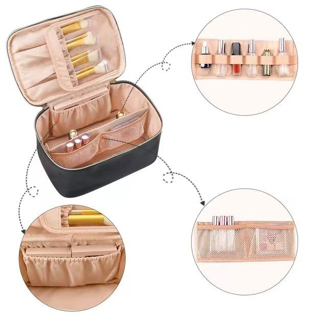 Large Capacity Travel Cosmetic Bag | Portable Toiletry Organizer for Women