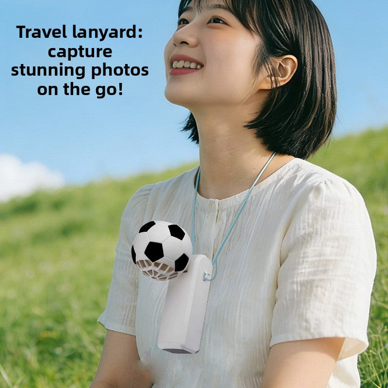 Portable Handheld Fan with Ice Pack - Foldable Mini Cooling Fan for Outdoor Sports, Soccer Games & Travel