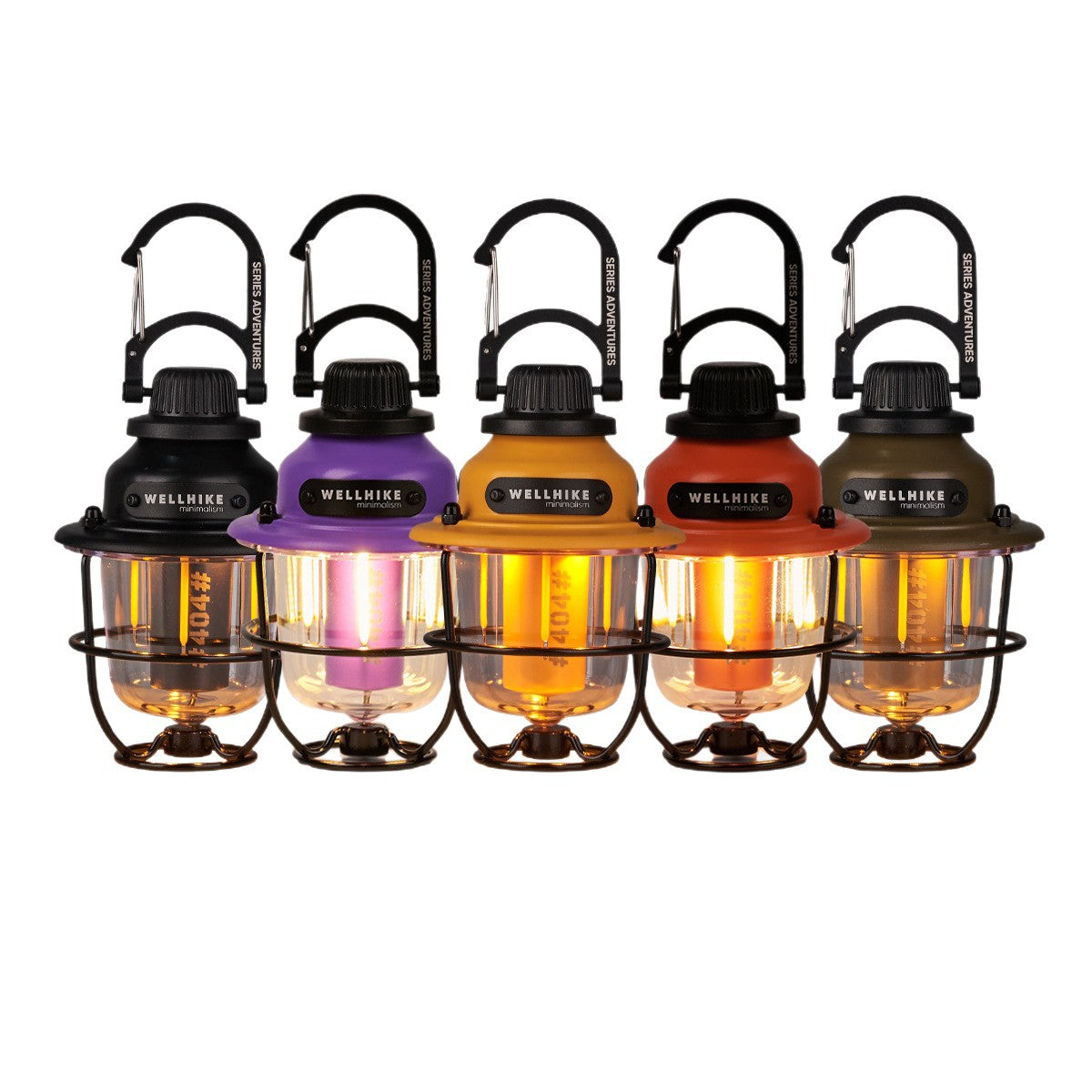 Retro Camping Lantern Rechargeable – 260LM Dimmable LED Camp Light, 4 Modes, USB-C, 1/4" Tripod Mount & Carabiner Hook