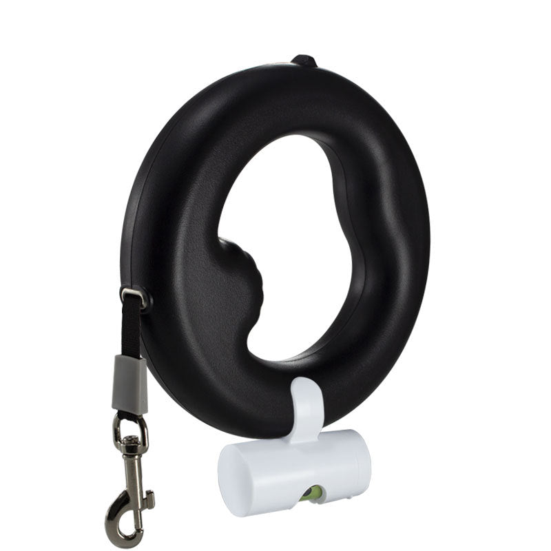 KAWELL LED Donut Dog Leash – Retractable 3M Night Light Leash for Dogs Up to 30kg