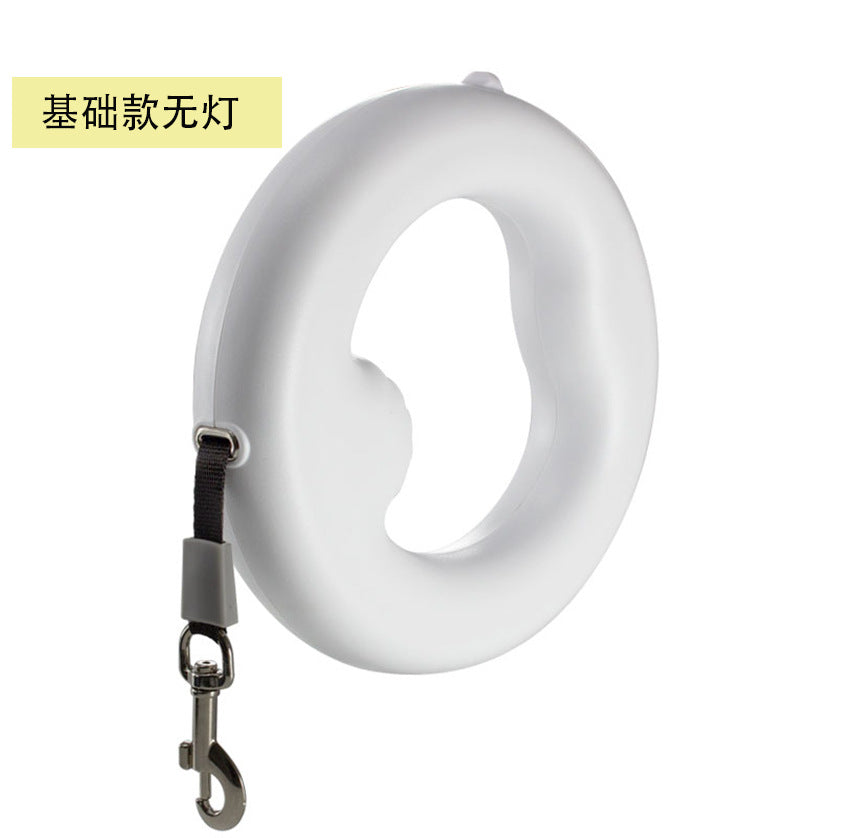 KAWELL LED Donut Dog Leash – Retractable 3M Night Light Leash for Dogs Up to 30kg