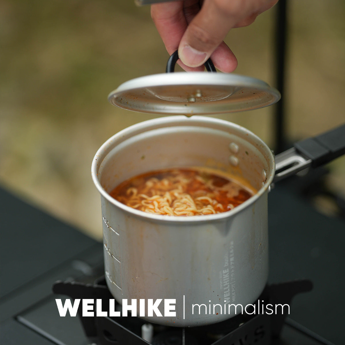 Portable Camping Pot – Lightweight Aluminum Alloy Mini Cook Pot with Foldable Handle