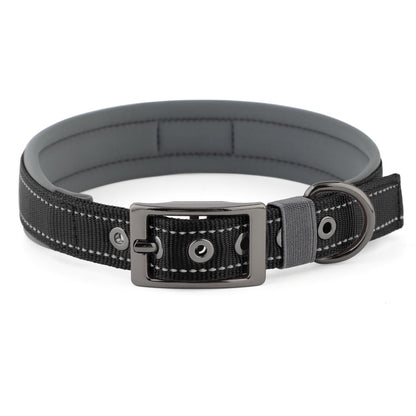 Neoprene Dog Collar – Reflective Comfortable Neck Collar for Small Medium Large Dogs