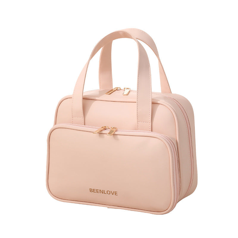 KAWELL Portable Square Cosmetic Bag — Waterproof Travel Wash Bag, Large Capacity Toiletry & Makeup Storage Pouch