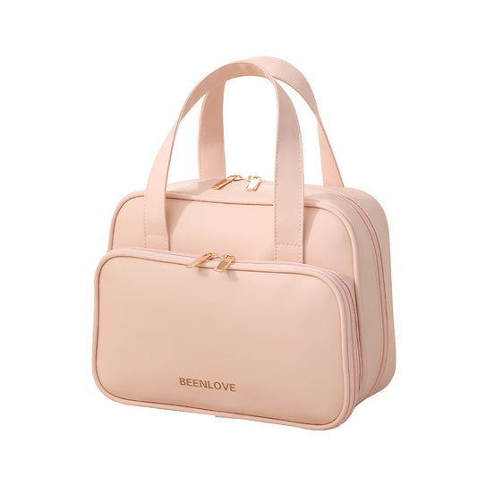 KAWELL Portable Square Cosmetic Bag — Waterproof Travel Wash Bag, Large Capacity Toiletry & Makeup Storage Pouch