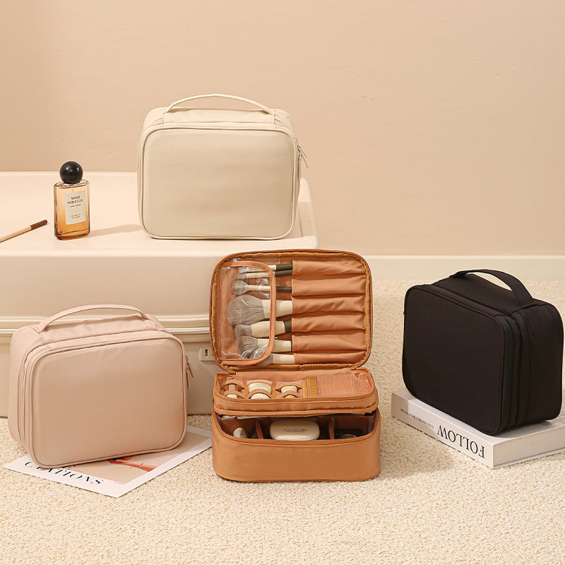 T400 Cosmetic Bag | Portable Oxford Cloth Travel Makeup Organizer with Baffle