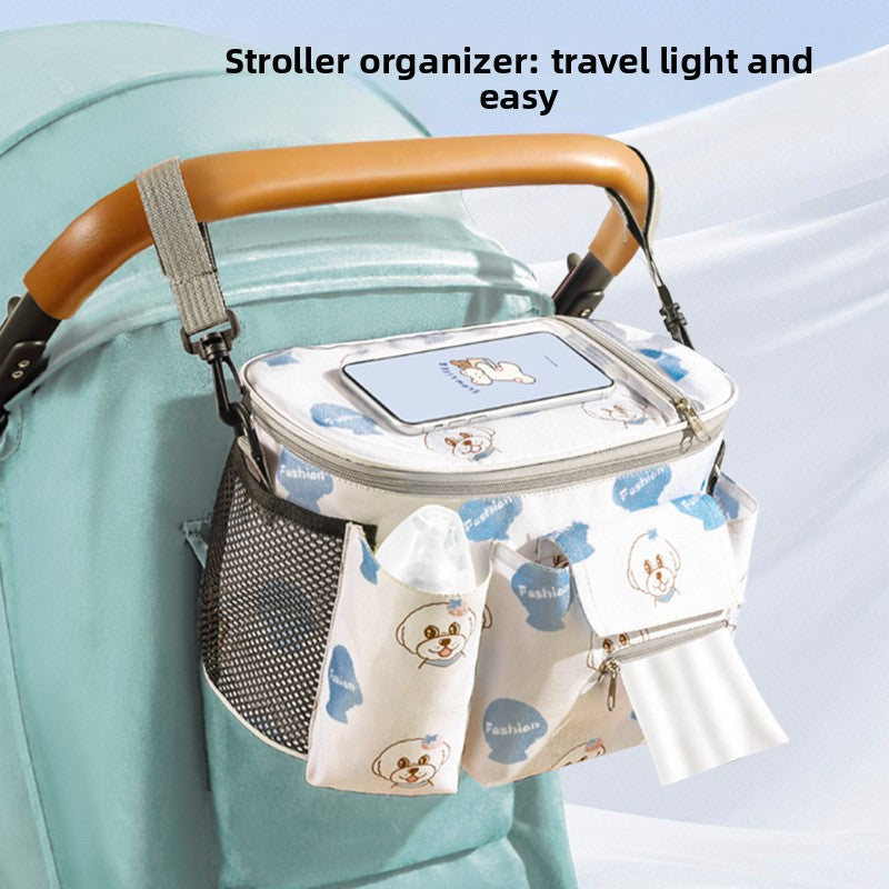 Mommy Bag – Lightweight Baby Stroller Organizer with Phone Pocket, Shoulder Strap & Hooks