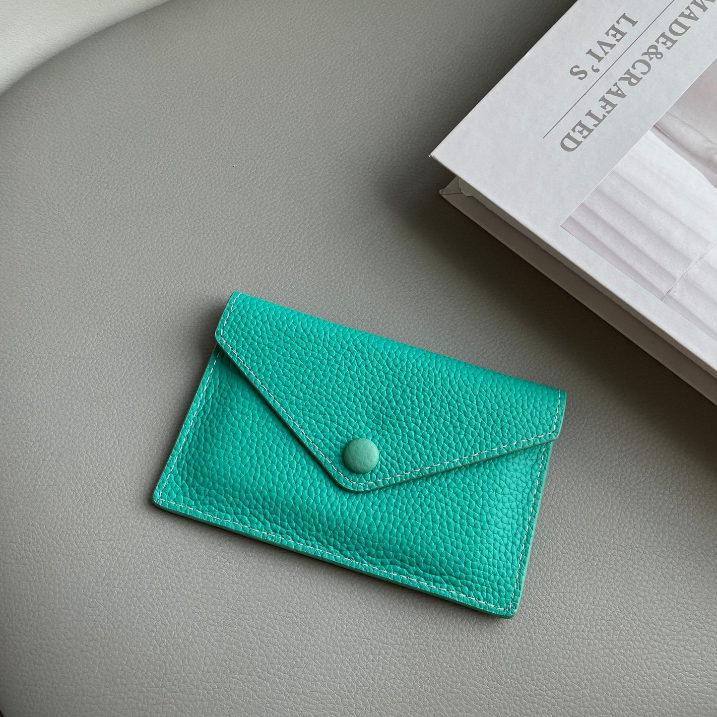 Genuine Leather Mini Card Wallet – Ultra-Thin Slim Coin Purse & ID Card Holder